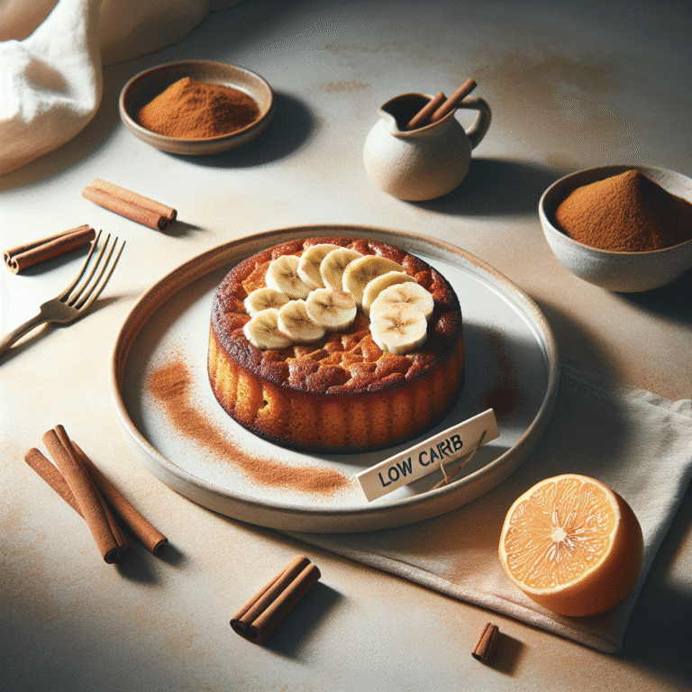 Bolo de banana low carb com canela
