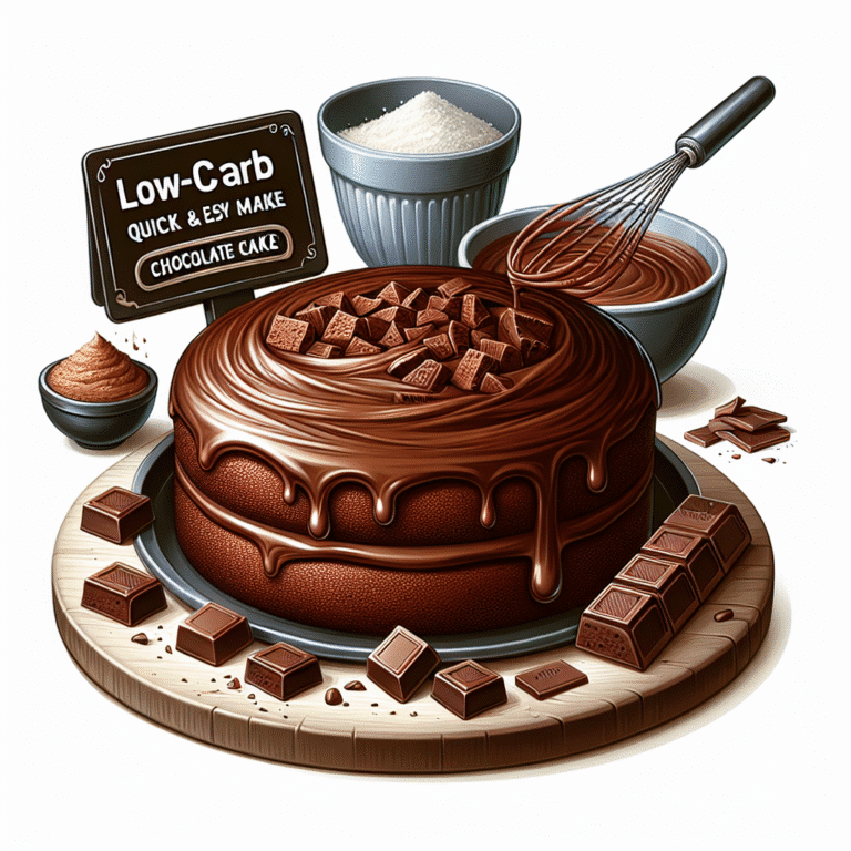 Receita de bolo de chocolate low carb fácil e rápido