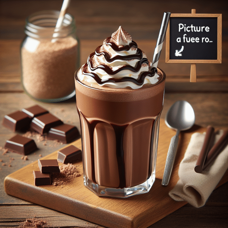 Milkshake low carb de chocolate com chantilly sem açúcar