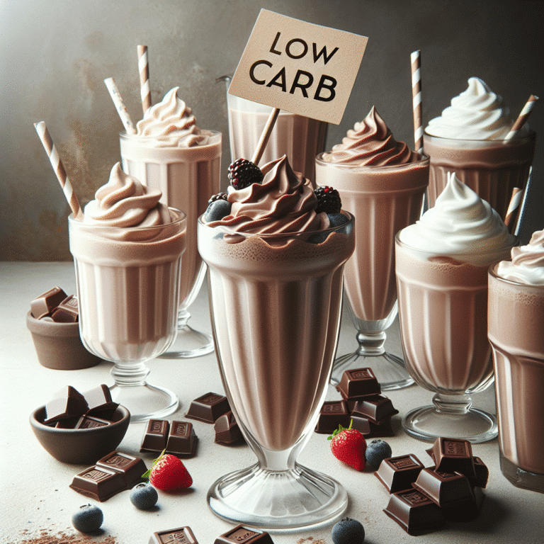Receitas criativas de milkshake low carb com chocolate