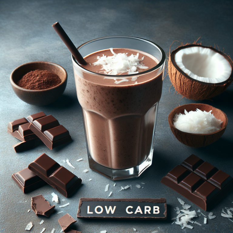 Receita de milkshake low carb chocolate e coco