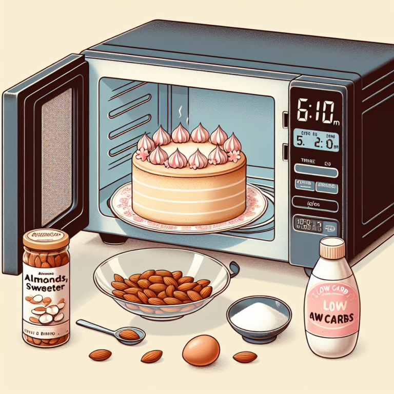 Bolo low carb rápido para micro-ondas em 5 minutos