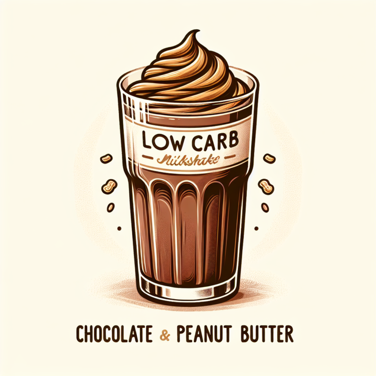 Milkshake low carb de chocolate e manteiga de amendoim