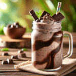 Maltines de milkshake low carb de chocolate