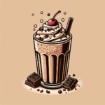 Maltines de milkshake low carb de chocolate