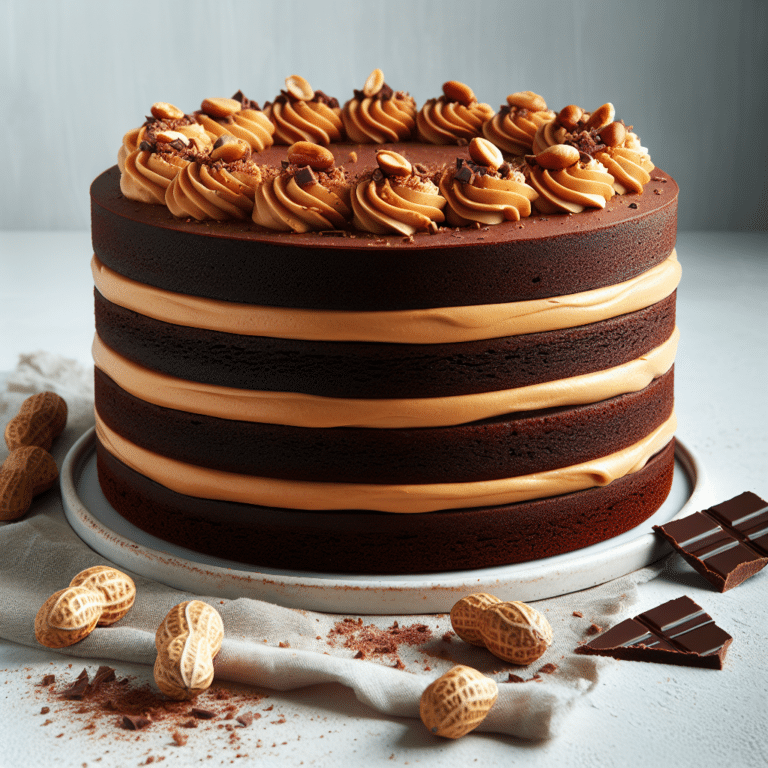 Bolo de chocolate low carb com recheio de creme de amendoim