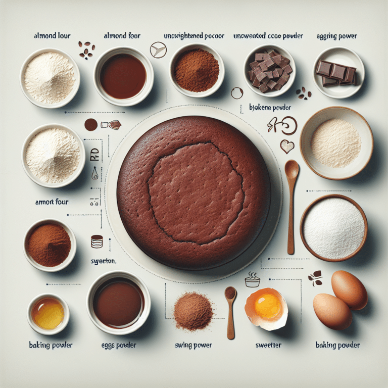 Receita fácil de bolo de chocolate low carb para iniciantes
