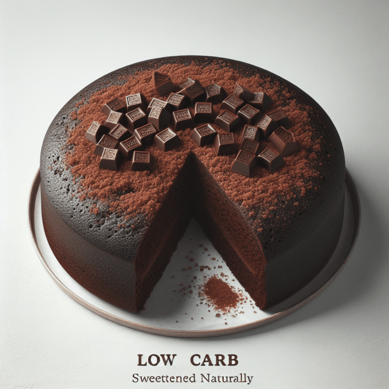 Bolo de chocolate low carb com adoçante natural