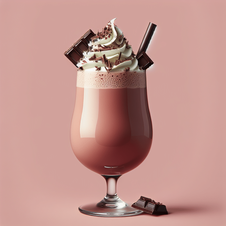Receita de milkshake low carb de chocolate extravagante