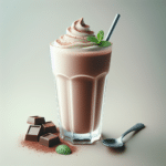 Receita de milkshake low carb de chocolate fácil e rápida