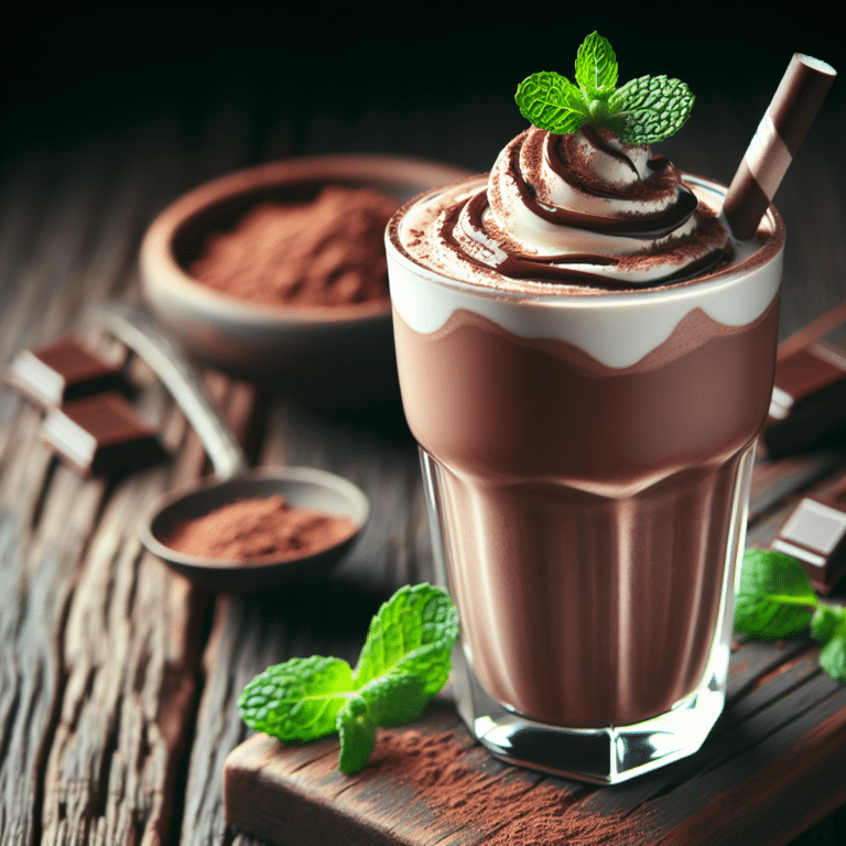 Receita de milkshake low carb de chocolate cremoso