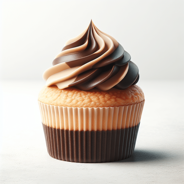 Receita de cupcake low carb de baunilha com cobertura de chocolate